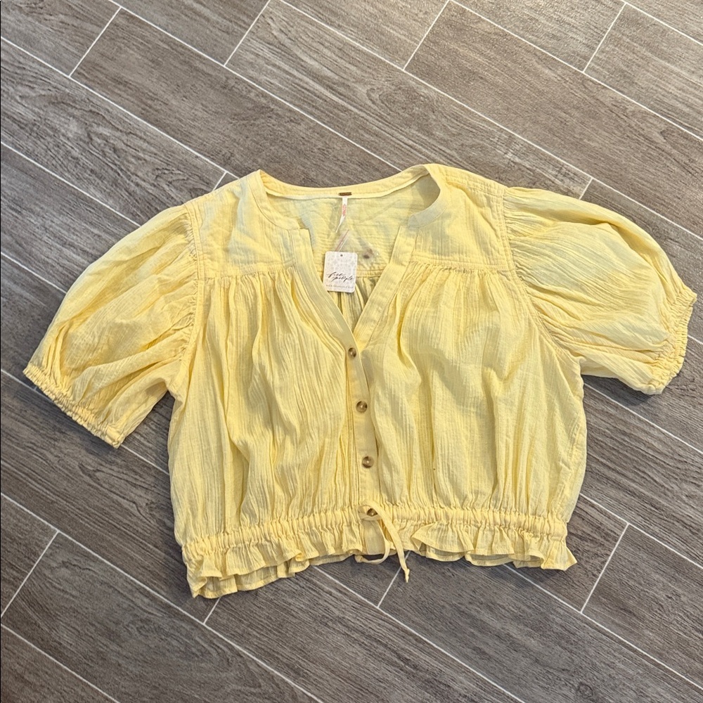 Echo Cream Button-Up Blouse NWT - image 1